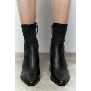 Boot Zara auth cổ lửng da thật cao 7 phân