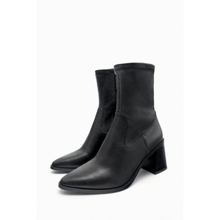 Boot Zara auth cổ lửng da thật cao 7 phân