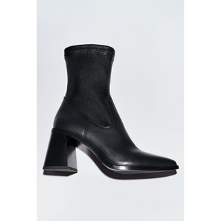 Boot Zara auth cổ lửng da thật cao 7 phân