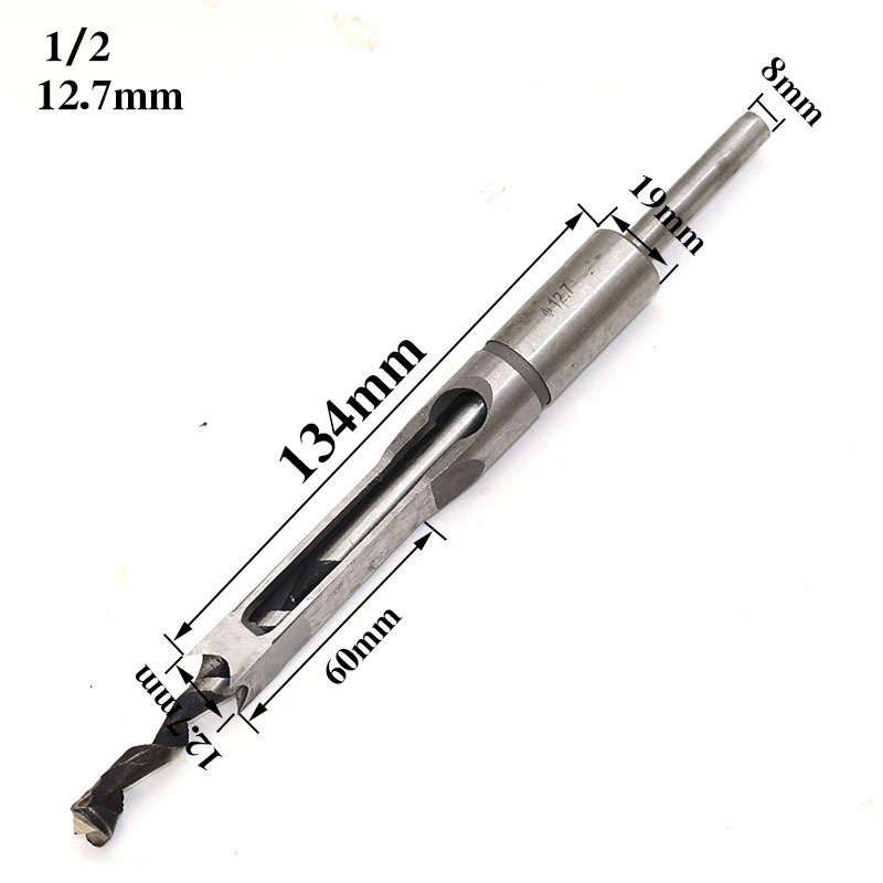 Mũi khoan đục lỗ vuông tạo mộng trên gỗ 6.35 - 12.7mm