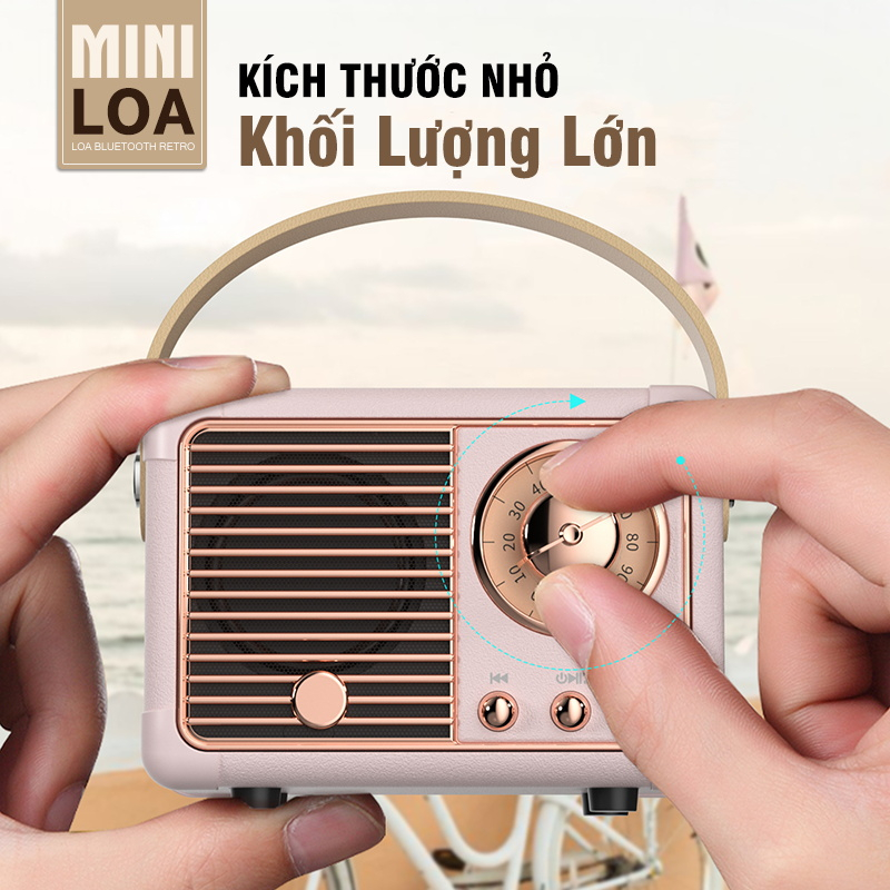 Loa Bluetooth Không Dây Di Động Bass Cực Mạnh Dễ Dàng Mang Theo Công Suất 5W Tích Hợp TF, AUX, USB,DC 5V