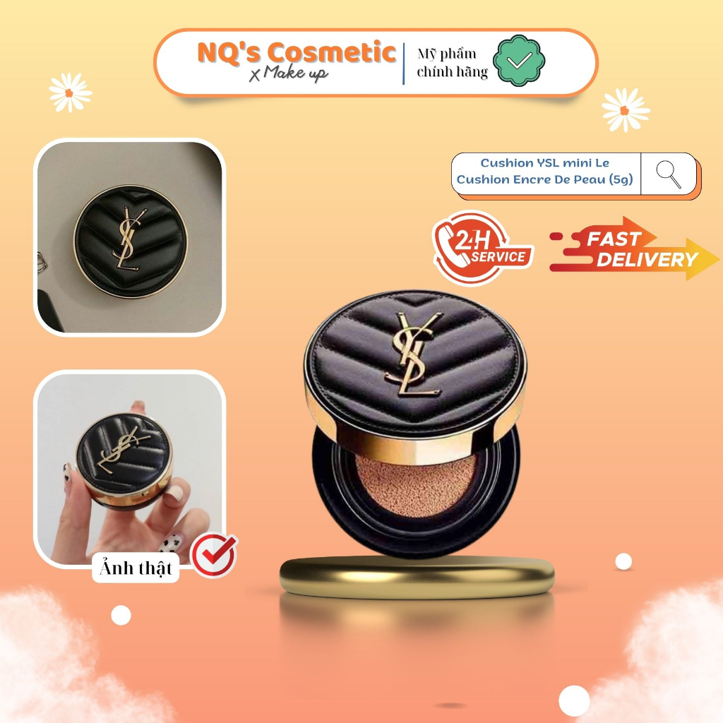 Phấn Nước 𝙔𝙎𝙇 𝙇𝙚 𝘾𝙪𝙨𝙝𝙞𝙤𝙣 𝙀𝙣𝙘𝙧𝙚 𝘿𝙚 𝙋𝙚𝙖𝙪 𝙇𝙪𝙢𝙞𝙣𝙤𝙪𝙨 𝙈𝙖𝙩𝙩𝙚 𝘾𝙪𝙨𝙝𝙞𝙤𝙣 𝙁𝙤𝙪𝙣𝙙𝙖𝙩𝙞𝙤𝙣 mini 5g