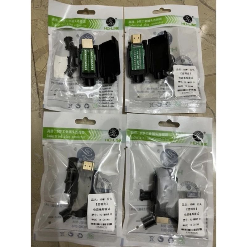 Jack HDMI 19P bắt vít /hàn gồm cả ốp