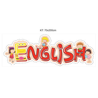 Decal dán tường tiếng anh english 70x2m