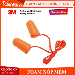 [5 CẶP] Nút tai chống ồn 3M 1110 cấu tạo từ PU xốp, mềm, nhét tai chống ồn đạt chỉ số NRR 29dB - XSAFE