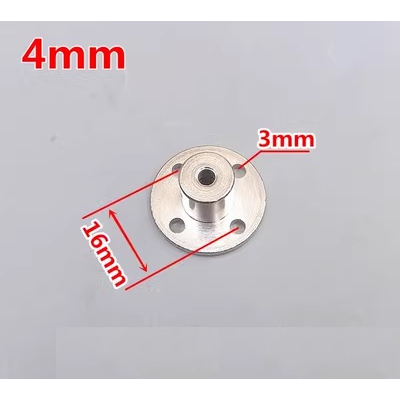 Khớp nối mặt bích gắn bánh xe - Trục 4mm, 5mm, 6mm