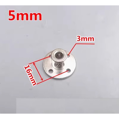 Khớp nối mặt bích gắn bánh xe - Trục 4mm, 5mm, 6mm