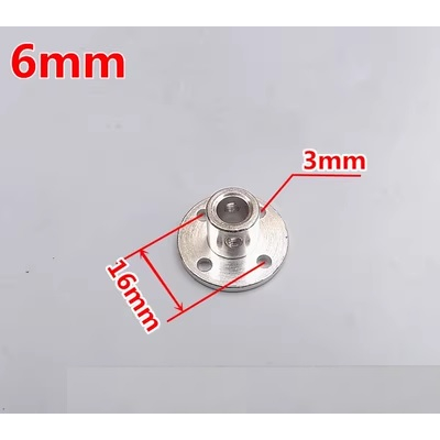 Khớp nối mặt bích gắn bánh xe - Trục 4mm, 5mm, 6mm