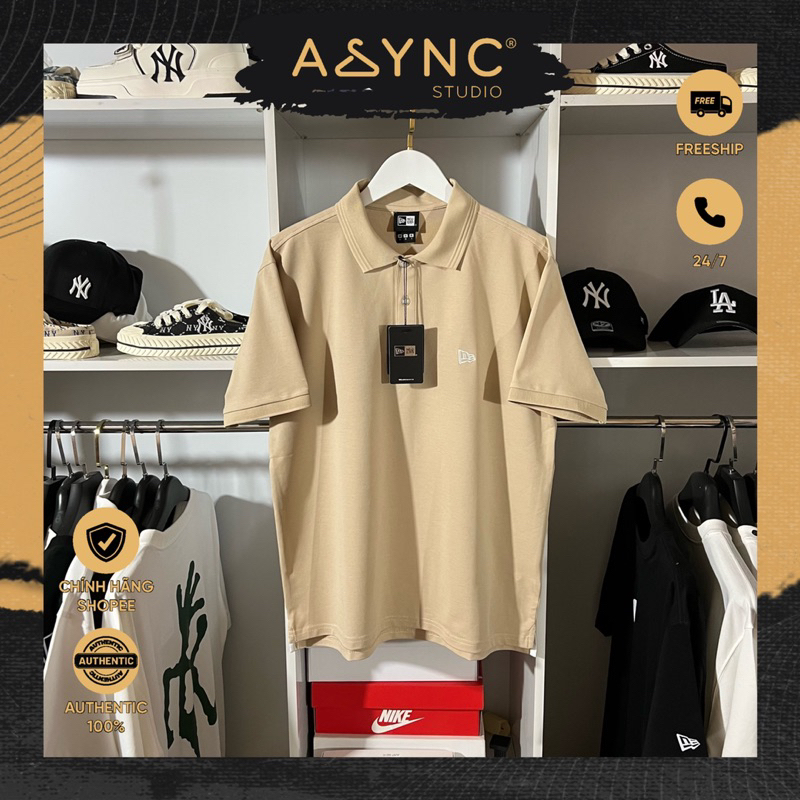Áo Polo New Era Màu Nâu Beige Hàng Chính Hãng - 13570086