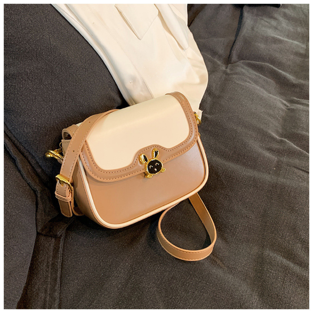Túi xách nữ, Túi đeo chéo đeo vai da trơn đẹp khóa tai thỏ cực kì Cute phong cách trẻ trung NQD88 TX77