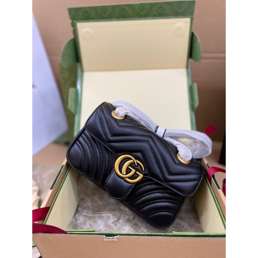 Túi Xách Gucci Marmont Super Màu Đen Size 22cm Full Box