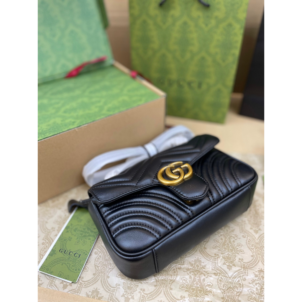 Túi Xách Gucci Marmont Super Màu Đen Size 22cm Full Box