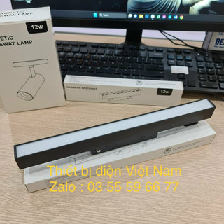 Đèn ray nam châm, đèn led nam châm âm trần, tán quang 12W, 24W GC LED, thân đèn nhôm đúc
