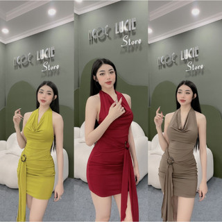 D398 - Đầm Body Yếm Ngắn Ngọc Lucie Store
