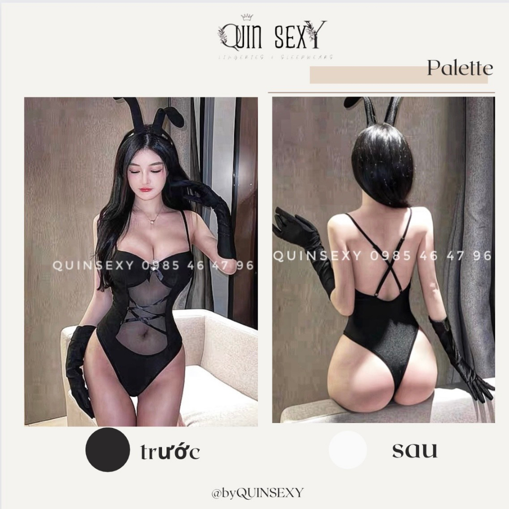Bộ Đồ Lót Hóa Trang Thỏ Thun Gợi Cảm CL053
