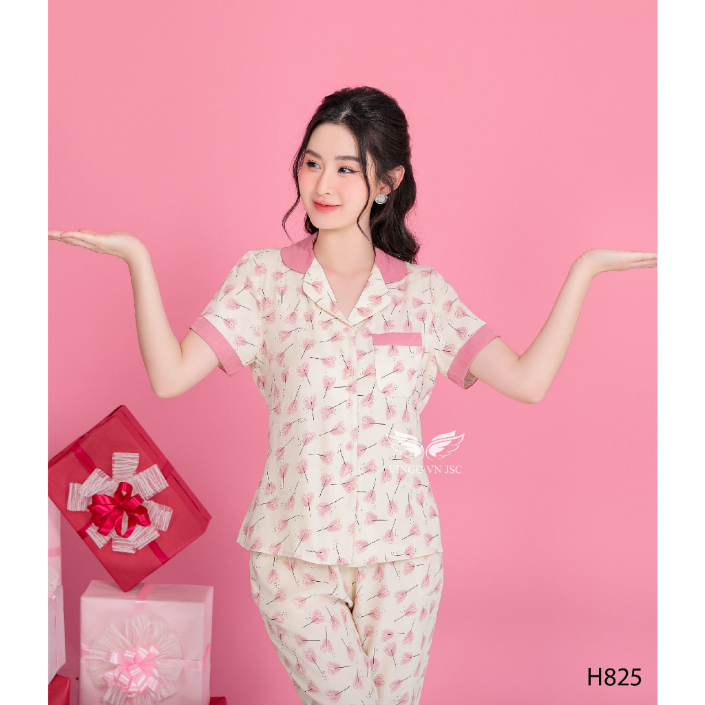 Bộ pijama mặc nhà đầy đủ size từ 40-75kg chất vải mềm mịn, thiết kế sang trọng hàng loại 1 hot trend 2023 - naheeofficia