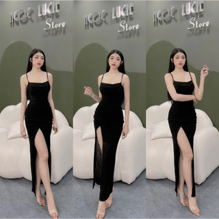 D385 - Đầm Body Nhũ Xẻ Tà Cao Ngọc Lucie Store