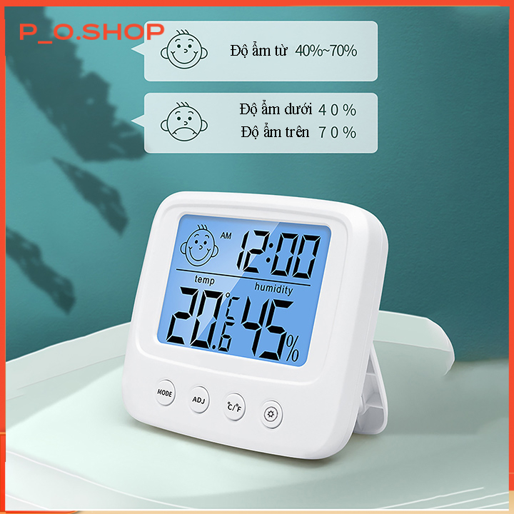 Nhiệt kế điện tử 3 trong 1 phòng, nhiệt kế ẩm kế phòng ngủ đa năng,nhiệt độ điện tử,Đo nhiệt độ và độ ẩm thông minh