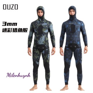 Bộ lặn biển 2 lớp chuyên nghiệp cho nam 3mm BCM3016 hiệu OUZO, đồ lặn cho nam cao cấp