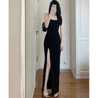 Đầm dây body from dài xẻ cao