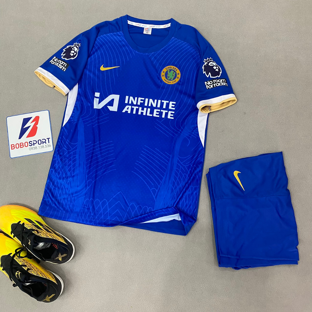 Bộ quần áo bóng đá Chelsea xanh sân nhà 2024-ND FLG Noroom EPL mới