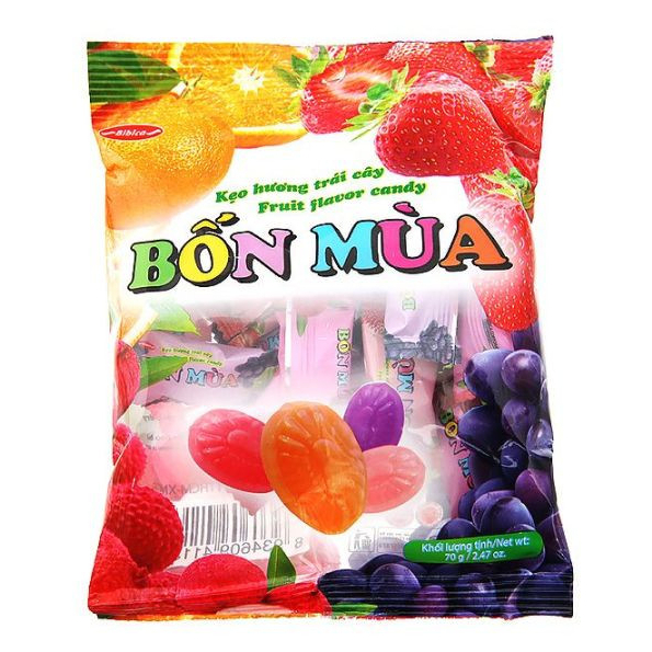 Kẹo Bibica Vị Bốn Mùa 70g (21 viên)