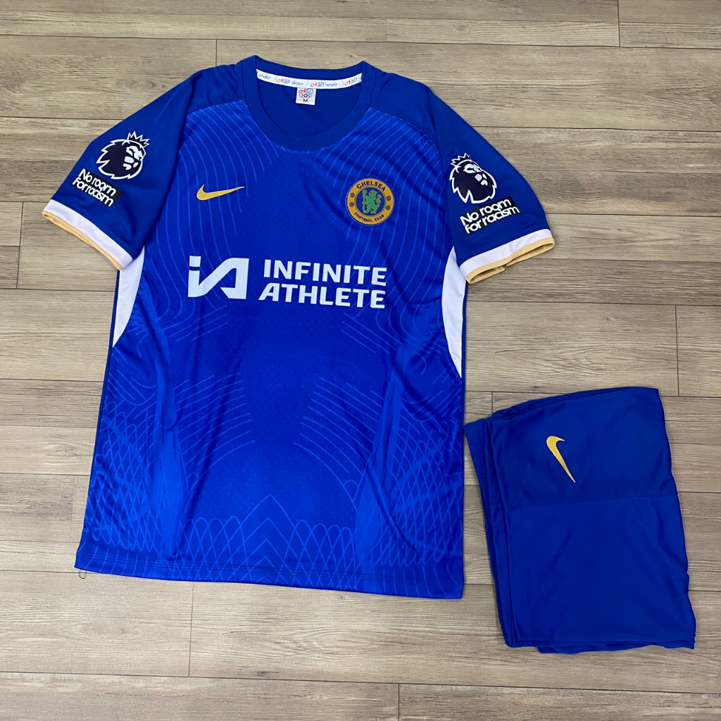 Bộ quần áo bóng đá Chelsea xanh 2023-2024 sân nhà mới LG Ngoại hạng anh mới + Noroom