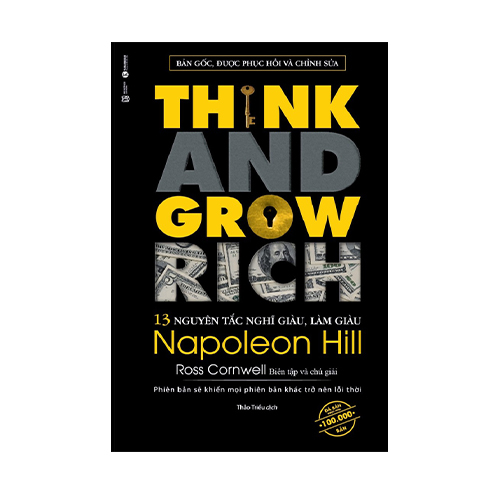 Sách Think and grow rich 13 nguyên tắc nghĩ giàu, làm giàu - tác giả Napoleon Hill