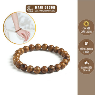 Chuỗi đeo tay, vòng phong thủy nam nữ bằng gỗ Mân Côi, phong cách tối giản, nhẹ nhàng - Mani Decor