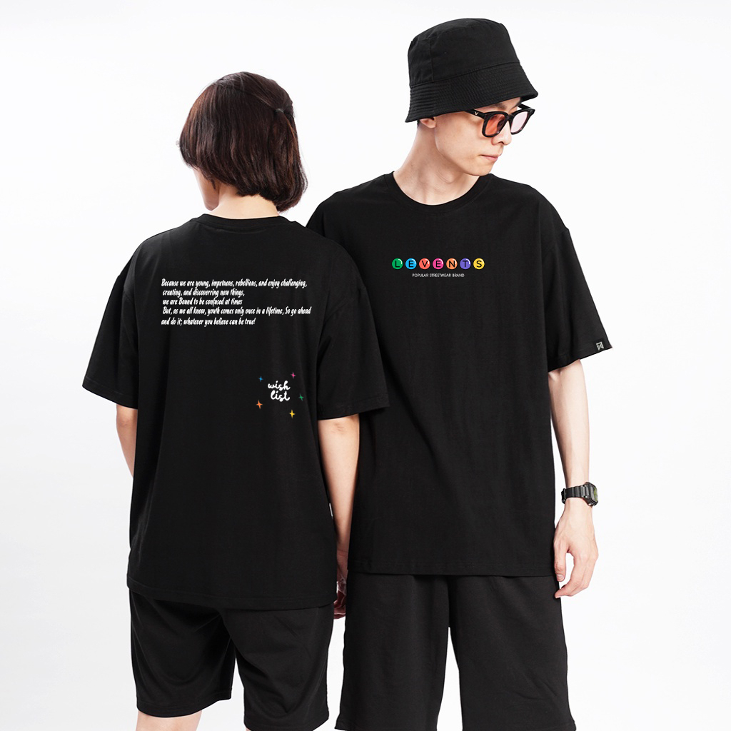 Áo phông unisex Levent form rộng chất vải cotton 100% thoáng mát