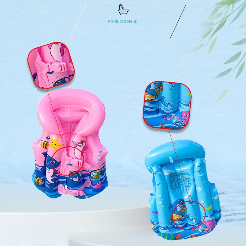 Áo Phao Bơi Cho Bé Trai Bé Gái Từ 2-10t Hoạ Tiết Cá -Áo Phao Trẻ Em Có Đỡ Cổ Cho Bé Tập Bơi- Áo Phao Bơi Bơm Hơi Cho Bé