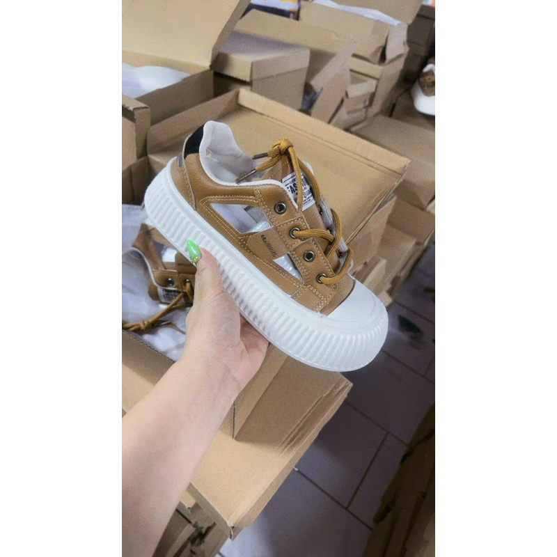 Giày Thể Thao Nữ Da Bóng Phong Cách Hàn Quốc Full Hộp Mã H7