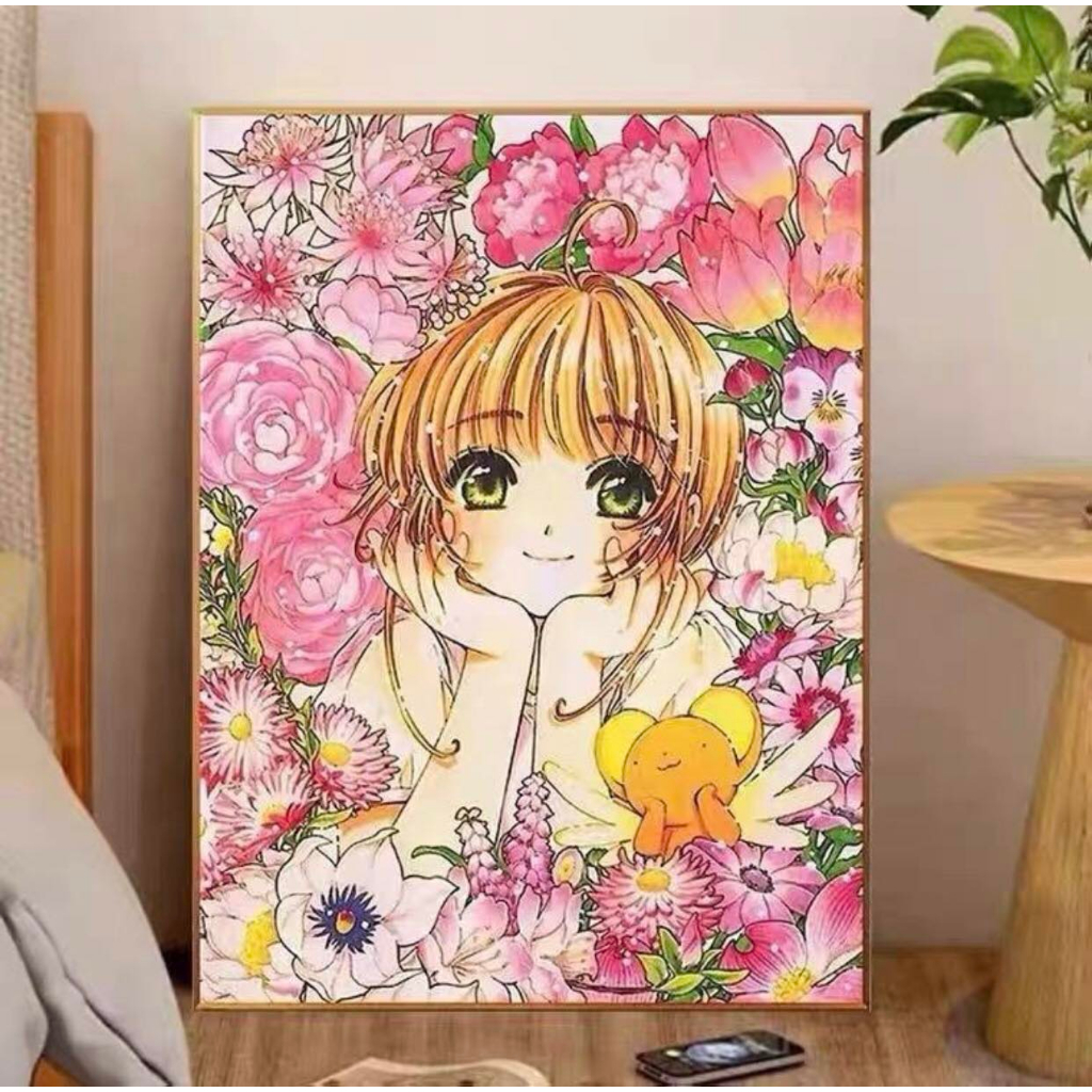 Tranh thêu kín Cô Gái - tranh chưa thêu