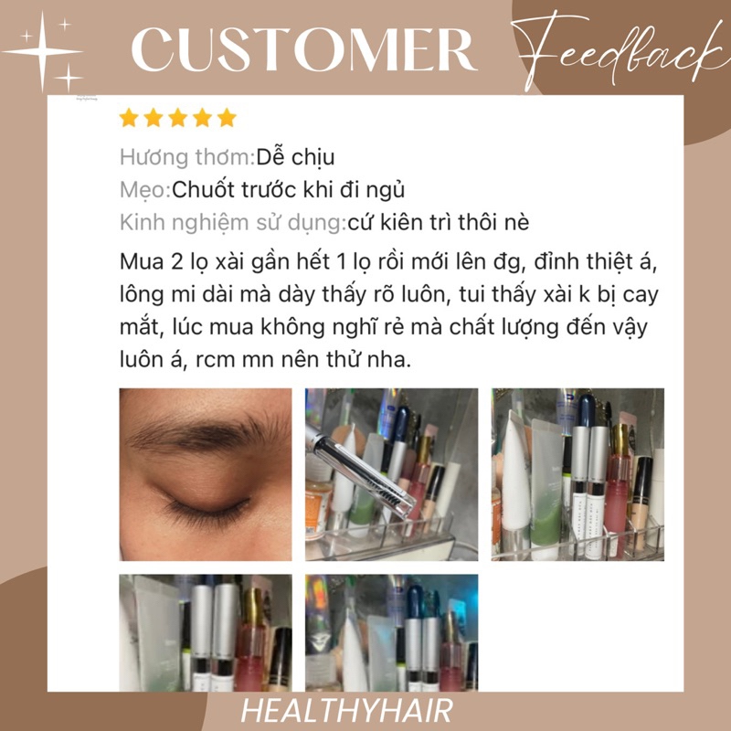 Dưỡng mi dầu dừa Healthy Hair 100% nguyên chất, giúp dưỡng mi dày và dài hơn 10ml