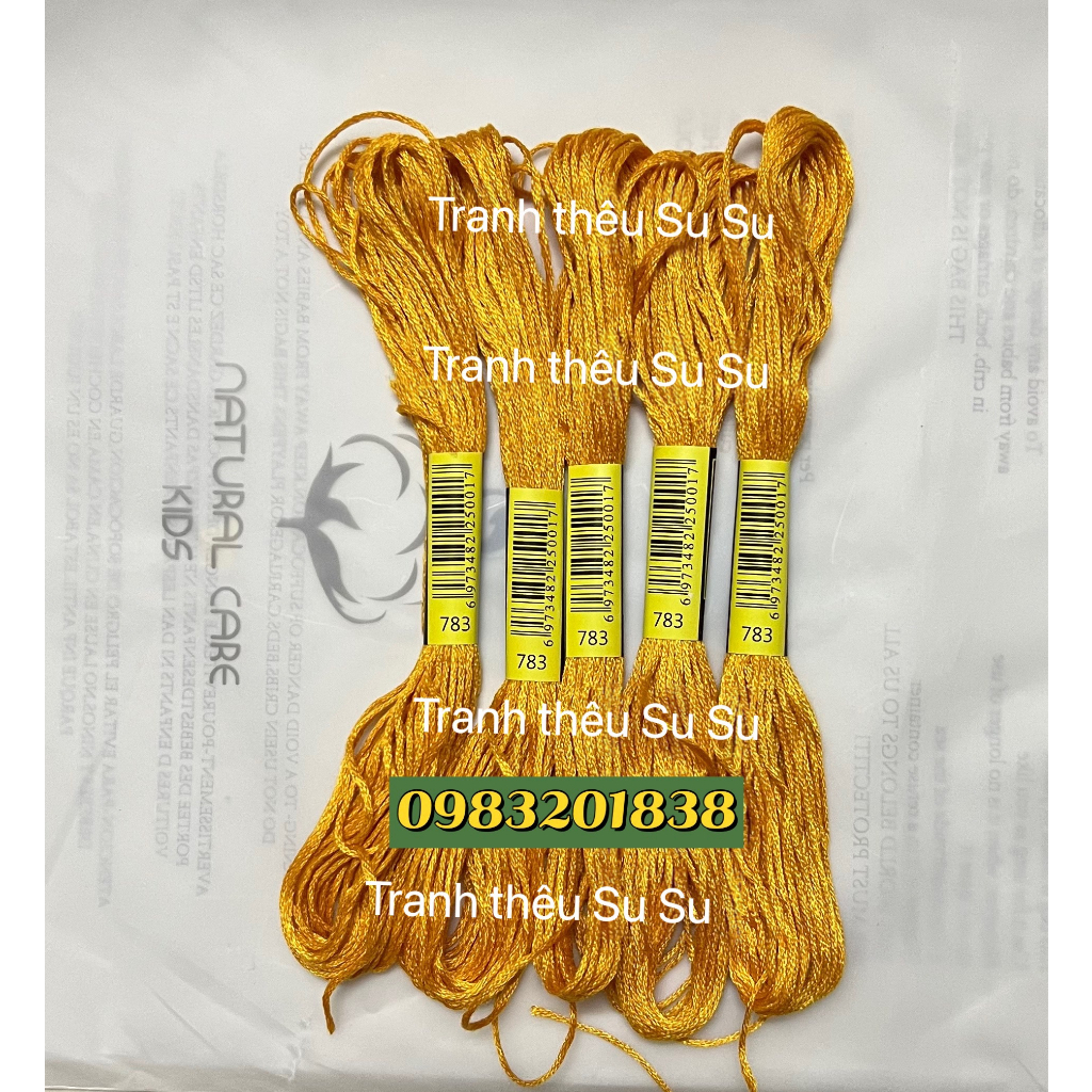 Chỉ thêu cotton, thêu tranh chữ thập, mã từ 700 đến 799 theo bảng màu DMC