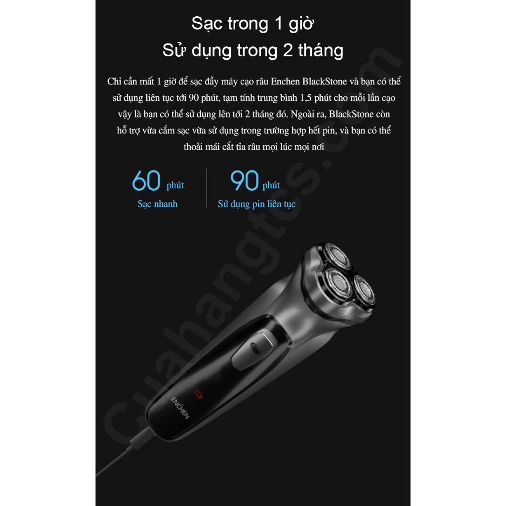 Máy cạo râu Enchen BlackStone Electric Shaver 3D