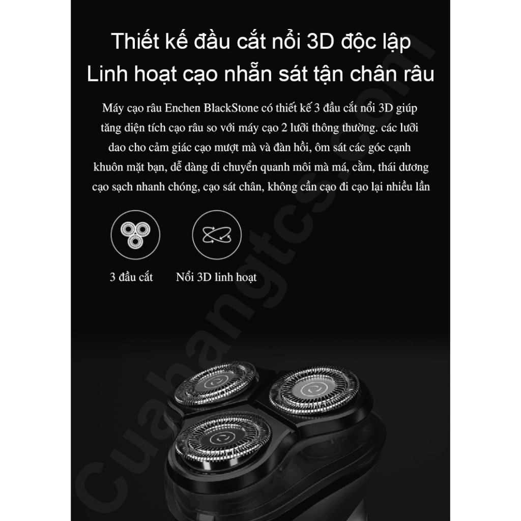 Máy cạo râu Enchen BlackStone Electric Shaver 3D