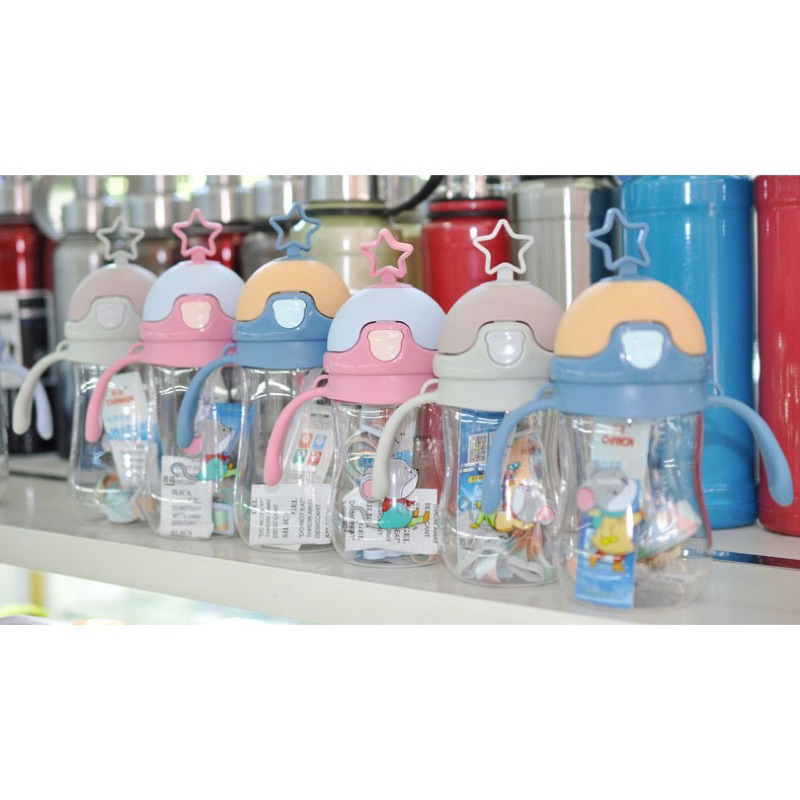 Bình uống nước chống sặc cho bé hình ngôi sao cute dung tích 280ml