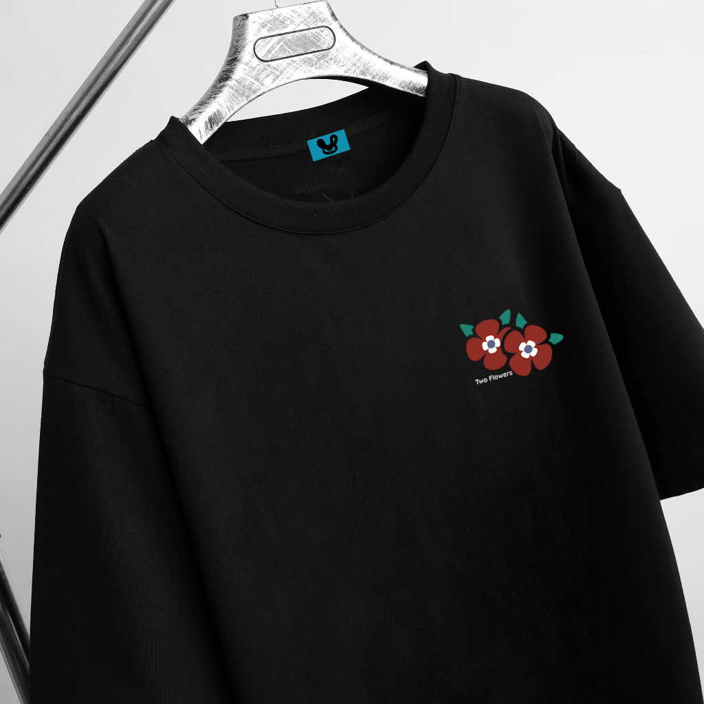 Áo Thun Lạnh Unisex TN274 HALEY Phông Nam Nữ FLOWER Tay Lỡ Form Rộng Phong cách Basic Ulzzang vải Cotton Cao Cấp