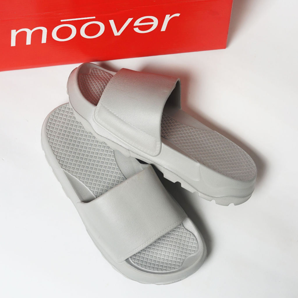 Dép đúc quai ngang Moover LOGO Unisex Slipper Cá Tính MOOVER ĐÚC TRƠN 4CM