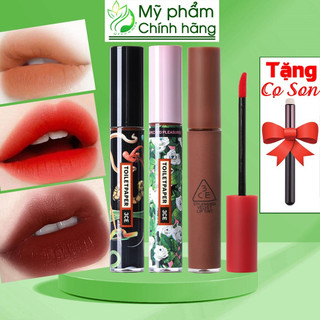 Son 3CE Velvet Lip Tint 4g Son Kem Lì Daffodil Taupe Definition Bitter Hour Like Gentle New Nude Lên Màu Chuẩn Đẹp