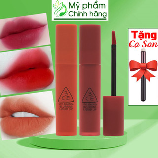 Son Kem Lì 3CE Blurring Liquid Lip 5.5g Bearberry Stick Around Delicate Soul Claret Nude Scene Start Now So Over