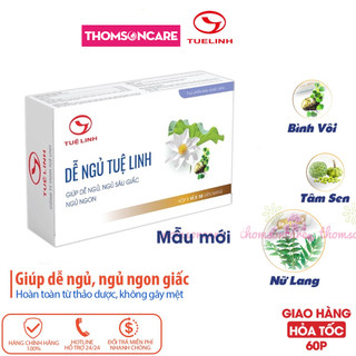 Dễ ngủ Tuệ Linh - hỗ trợ giúp ngủ ngon từ thảo dược - Hộp 10 viên Mẫu mới