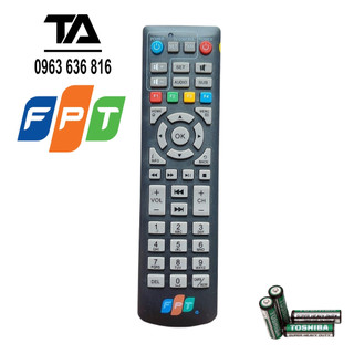 Remote điều khiển đầu truyền hình FPT | điều khiển đầu FPT hàng mới chính hãng tặng kèm pin
