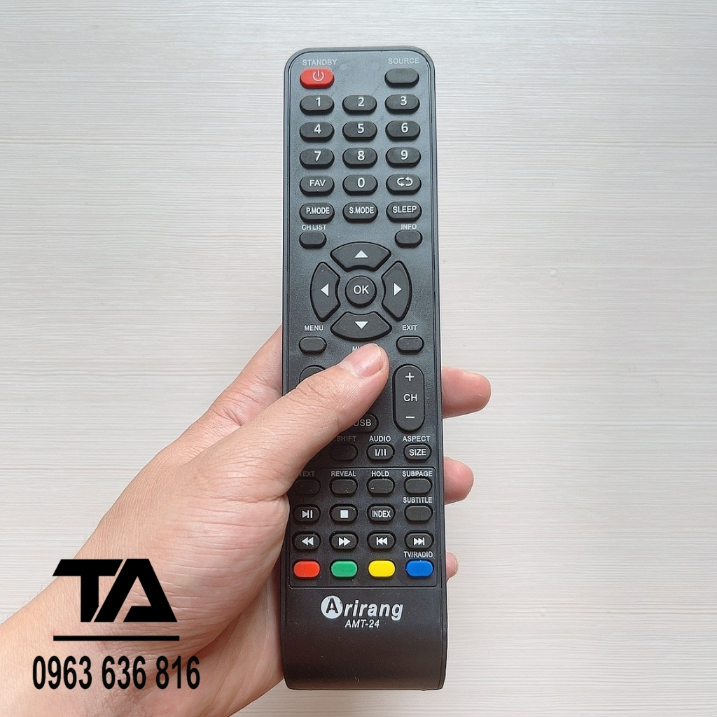 Remote Điều Khiển tivi ARIRANG - Hàng tốt tặng kèm pin