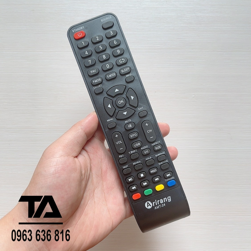 Remote Điều Khiển tivi ARIRANG - Hàng tốt tặng kèm pin