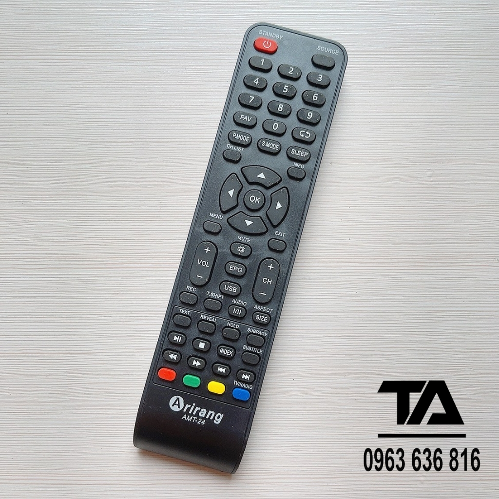Remote Điều Khiển tivi ARIRANG - Hàng tốt tặng kèm pin