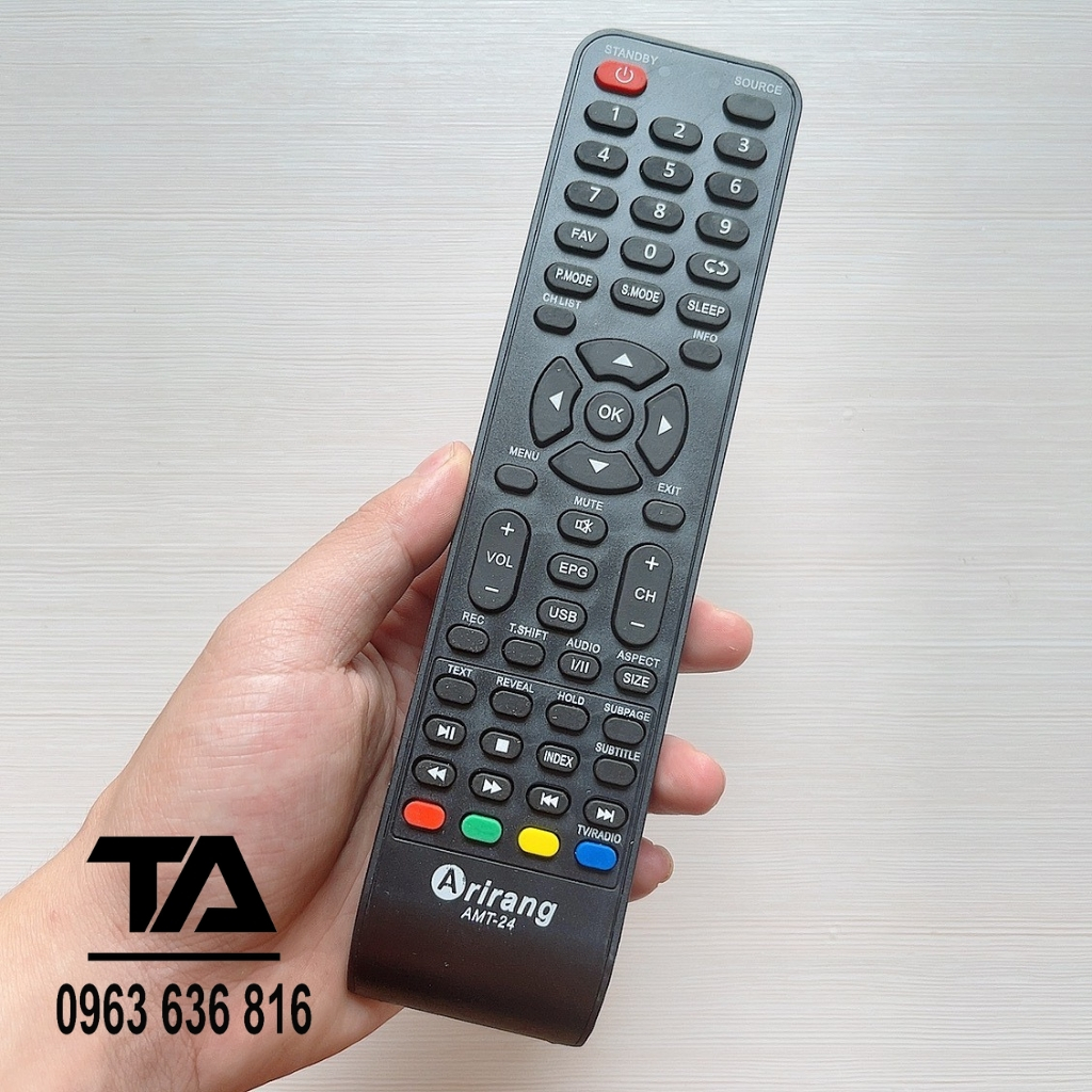 Remote Điều Khiển tivi ARIRANG - Hàng tốt tặng kèm pin
