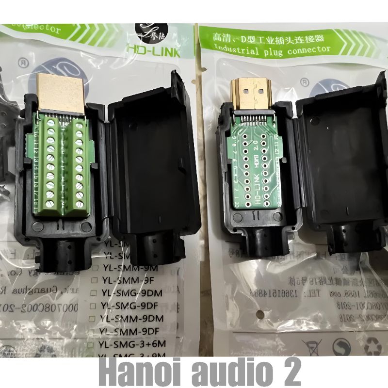 Jack HDMI 19P bắt vít /hàn gồm cả ốp