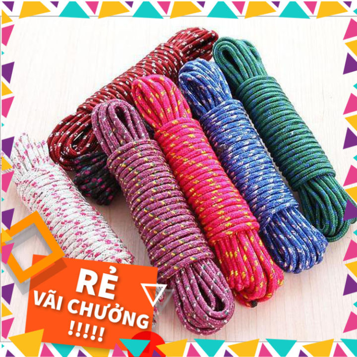 [Hàng Chuẩn] Cuộn Dây Phơi 10m Dây Dù Bện